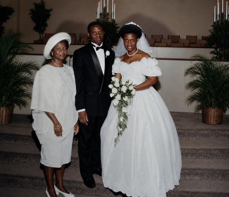 With Francesca and a friend at our wedding.